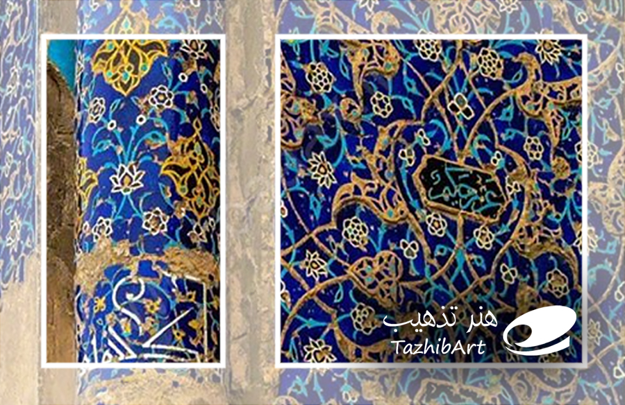 نقوش اسلیمی در کاشیکاری های عصر صفویه