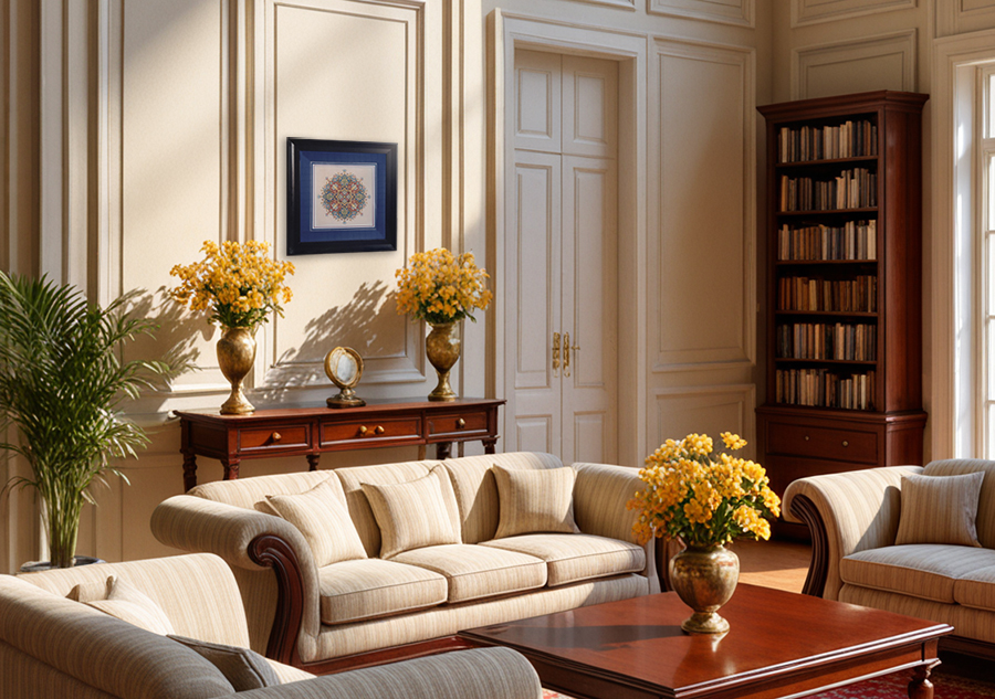 پارسه بر روی دیوار اتاق