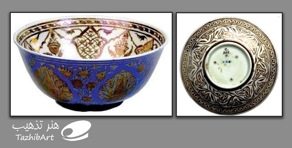 نقوش اسلیمی در سفالینه های عصر صفوی