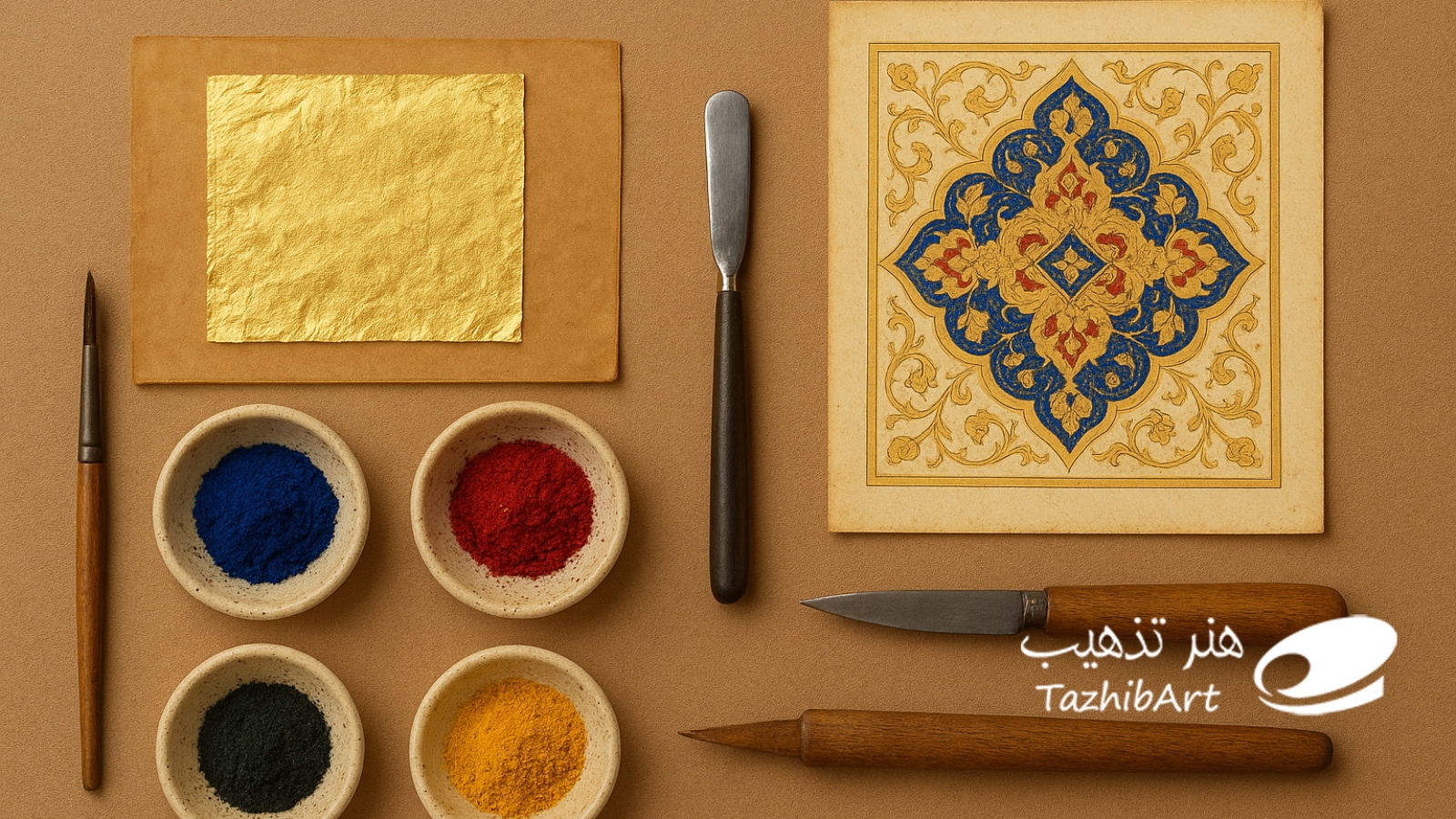 مروری بر ابزارهای تخصصی مورد نیاز در تذهیب ایرانی