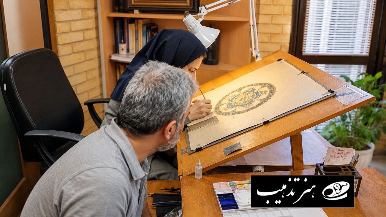 کارگاه تذهیب و فعالیت حرفه‌ای تذهیب‌کار در ایران